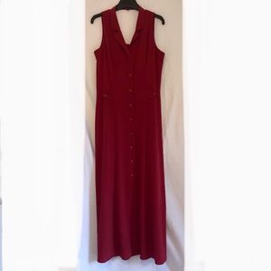 Sleeveless Red Maxi Dress